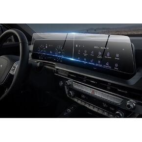 واقي شاشة متوافق مع 2023 2024 Kia ​​Telluride 12.3 بوصة شاشات بانورامية مزدوجة، مقاومة للصدمات بصلابة 9H، واقي شاشة من الزجاج المقسى لـ 2024 Telluride in Kuwait