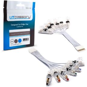 Litcessory Controller to 6-Pin Adapter for Philips Hue Lightstrip Plus (Hardwired Version, White - Standard 6-PIN V3)
