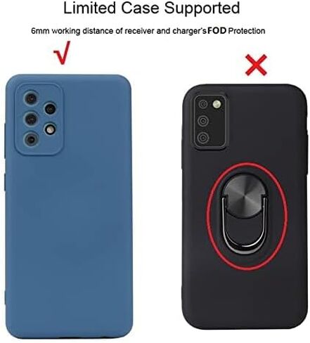 N/A Qi Wireless Charger+External Receiver for Samsung Galaxy A12 A22 A32 A42 A52 A72 4G 5G Black in Saudi Arabia