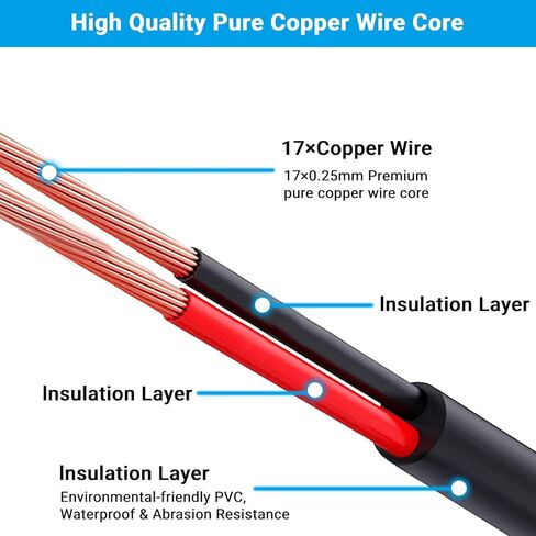 2PCS 33FT(10m) 12V DC Power Extension Cable 2.1mm x 5.5mm DC Plug Adapter Cord for CCTV Security Camera (Black) in Kuwait