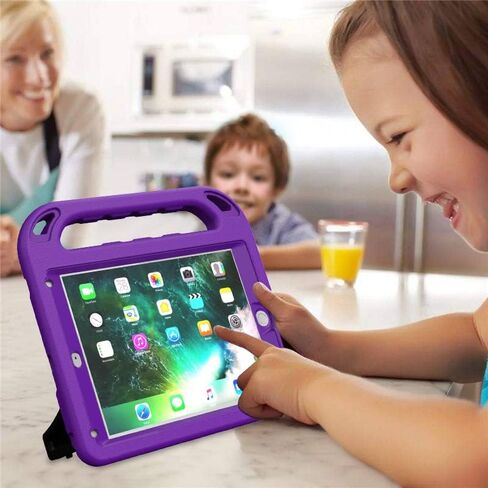 TIRIN 9.7-Inch Case, Kids Case for iPad 6th/5th Generation 2018/2017, iPad Air 1/2 & iPad Pro 9.7 Case with Built-in Screen Protector, Durable Shockproof Protective Cover with Handle Stand, Blue in Kuwait