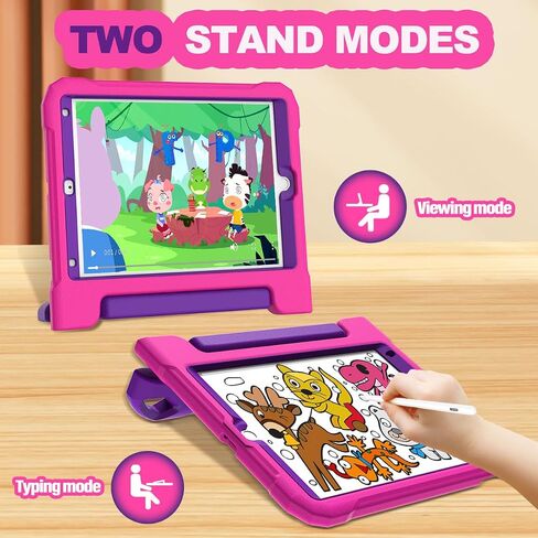YIHE Kids Case for iPad 10.2" 9th/8th/7th Gen, Pro 10.5" & Air 3, Cyan&Pink in Kuwait