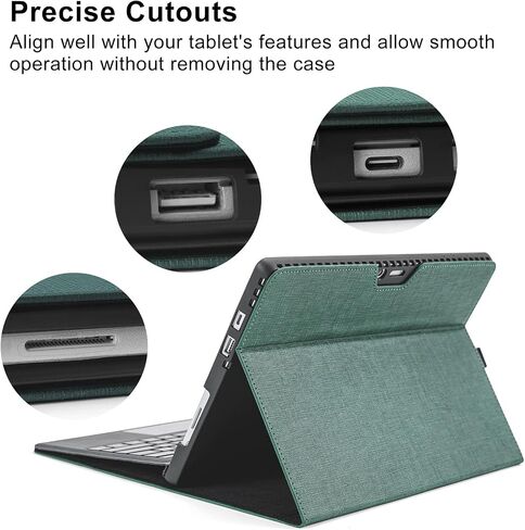 حافظة Omnpak Microsoft Surface Pro 7، حافظة واقية لجهاز Surface Pro 7 Plus مقاس 12.3 بوصة، وSurface Pro 7، وSurface Pro 6، وPro 5، وPro 4 متوافقة مع لوحة مفاتيح النوع (لوحة المفاتيح غير متضمنة) in Kuwait
