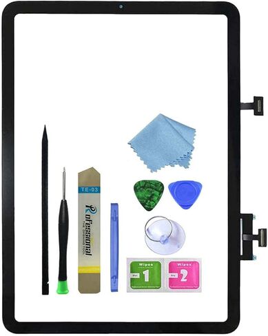 Zentop لجهاز iPad Air 4 أسود الجيل الرابع 2020 11 بوصة شاشة لمس رقمي زجاجية بديل نموذج تجميع A2316 A2324 A2072 A2325 مع مجموعة الأدوات. in Kuwait