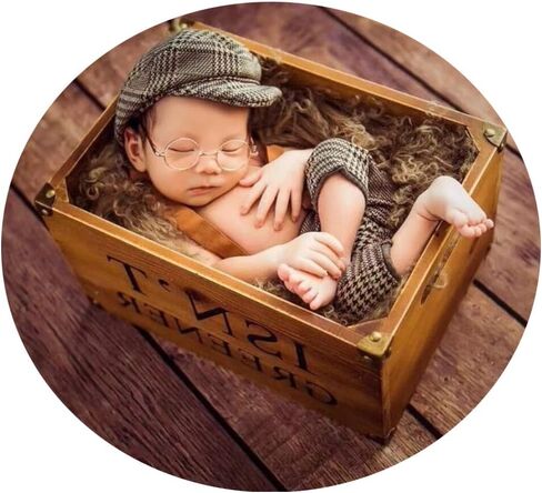 CUTEBBPHOTO الرضع حديثي الولادة صور وتتسابق الدعائم الطفل التصوير الكروشيه رومبير طقم قبعات الشهرية صبي فتاة صورة تبادل لاطلاق النار محبوك القبعات الملابس in Kuwait
