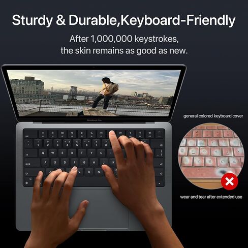 Soonjet Compatible for MacBook Air 15 inch Keyboard Cover Protector, Skin for 2023 MacBook Air 15" M2 A2941, MacBook Air 13.6" M2 A2681, MacBook Pro 14" /16" A2442 A2779 A2485 A2780 M2 M1 in Kuwait