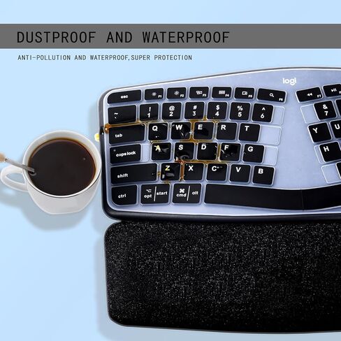 Keyboard Cover for Logitech Ergo K860 Wireless Ergonomic Keyboard,Waterproof Silicone Keyboard Protector Skin for Logitech K860 Split Keyboard Ultra Thin Dust-Proof Protective Accessories in Kuwait