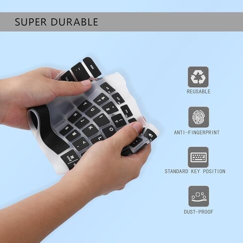 Keyboard Cover for Logitech Ergo K860 Wireless Ergonomic Keyboard,Waterproof Silicone Keyboard Protector Skin for Logitech K860 Split Keyboard Ultra Thin Dust-Proof Protective Accessories in Kuwait