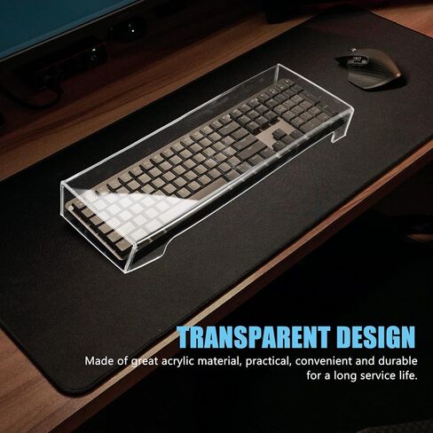 DOITOOL Clear Acrylic Keyboard Cover Protector Anti-Cat, Desktop Keyboard Protector Mechanical Keyboard Cover Computer Keyboard Mice Accessories (18.6 x 5.9X 1.8inch) in Saudi Arabia