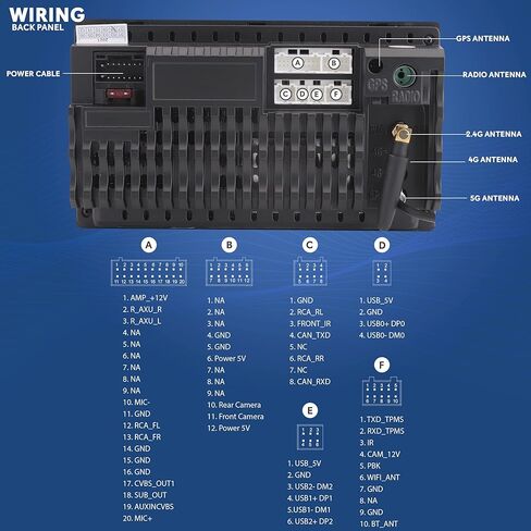 Pyle Double Din DVD Car Stereo Player Bluetooth in-Dash Car Stereo Touch Screen Receiver w/USB/SD, MP3, CD Player, AM FM Radio, Steering Wheel Feature, Hands-Free Call, Camera/Speaker Input-PLDN83BT in Kuwait