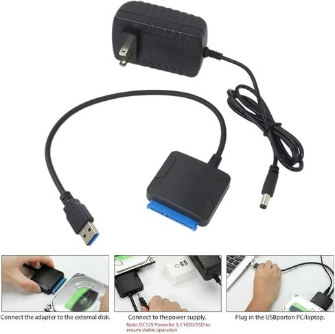 محول محول SATA III إلى USB 3.0 مناسب لهاتف Samsung 860 EVO SSD 2.5/ADATA SU800/DREVO X1 PRO/PNY CS900، إلخ. in Kuwait