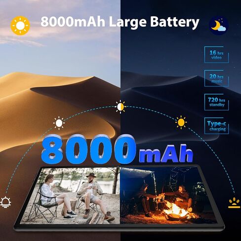 تابلت أندرويد، 10.1 بوصة أندرويد 12 مع بطارية 8000 مللي أمبير، 4 جيجابايت رام 64 جيجابايت روم، 1 تيرابايت توسيع، معتمد من Google GMS، شاشة عالية الدقة، كاميرا مزدوجة، واي فاي، بلوتوث in Kuwait