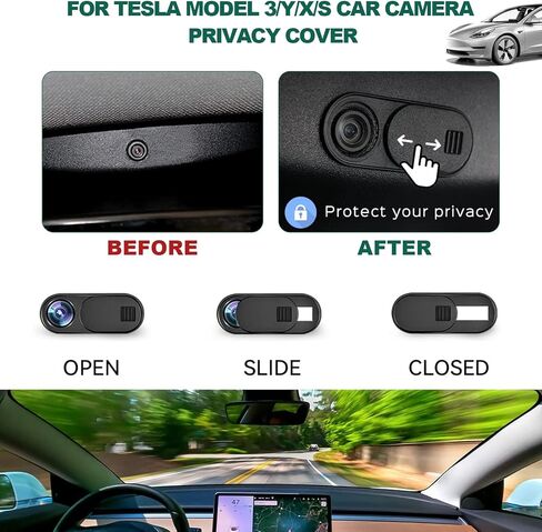 ONKENTET 6PCS Webcam Cover Slide Compatible with Tesla Model 3 Y X S 2017-2023 Accessories Car Camera Cellphone Laptop Privacy Covers Slide Frosted Interior Cabin Front Camera Thin Cover (Green) in Kuwait