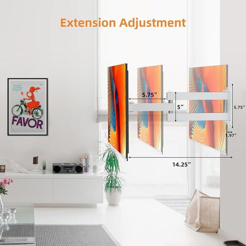 حامل حائط للتلفزيون، حامل لمعظم شاشات LED مقاس 13-39 بوصة، وشاشات LCD وتلفزيونات بلازما، بحد أقصى VESA 200x200 مم من XINLEI (MA1339) in Kuwait
