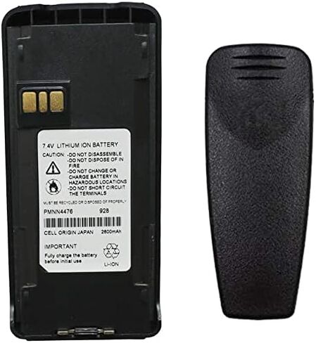 Nozza PMNN4476 بطارية راديو اتجاهين 7.4 فولت 2600 مللي أمبير ليثيوم أيون بديلة لموتورولا PMNN4476A XIR C1200 C2660Talkabout أجهزة الراديو + مشبك حزام in Kuwait