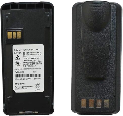 Nozza PMNN4476 بطارية راديو اتجاهين 7.4 فولت 2600 مللي أمبير ليثيوم أيون بديلة لموتورولا PMNN4476A XIR C1200 C2660Talkabout أجهزة الراديو + مشبك حزام in Kuwait