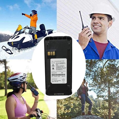 Nozza PMNN4476 بطارية راديو اتجاهين 7.4 فولت 2600 مللي أمبير ليثيوم أيون بديلة لموتورولا PMNN4476A XIR C1200 C2660Talkabout أجهزة الراديو + مشبك حزام in Kuwait