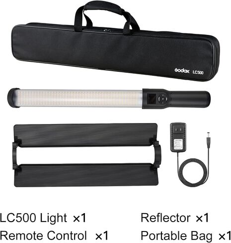 Godox LC500 LED عصا إضاءة فيديو LED عصا إضاءة محمولة للتصوير الفوتوغرافي، درجة حرارة اللون المزدوج (5600K/3300K)، بطارية ليثيوم مدمجة in Saudi Arabia