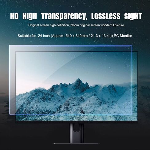 فلتر مضاد للضوء الأزرق مقاس 24 بوصة لشاشة الكمبيوتر، واقي شاشة أزرق مضاد للأشعة فوق البنفسجية لحماية العين لوحة فيلم مقاومة للخدش من النوع المعلق شاشة الكمبيوتر مانع الضوء الأزرق in Kuwait