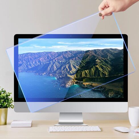 فلتر مضاد للضوء الأزرق مقاس 24 بوصة لشاشة الكمبيوتر، واقي شاشة أزرق مضاد للأشعة فوق البنفسجية لحماية العين لوحة فيلم مقاومة للخدش من النوع المعلق شاشة الكمبيوتر مانع الضوء الأزرق in Kuwait