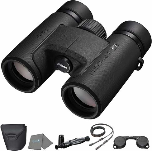 Nikon Prostaff P3 10x42 (16777) Black Binoculars Bundle with Lens Pen, and Cloth - High Powered Compact Adult Binoculars for Hunting, Bird Watching, and Hiking Essentials, Zoom Lightweight Travel in Saudi Arabia