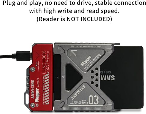 ANDYCINE Magnalium DIY SSD Case Lunchbox III for Samsung 870EVO and 870QVO SSD, Compatible with Atomos Ninja V, V+, Ninja Flame, Ninja Inferno and Shogun Inferno in Kuwait