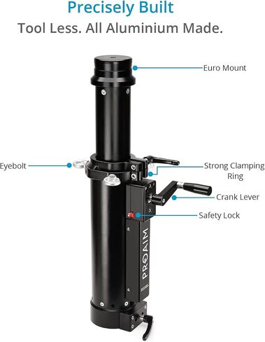 Proaim Cranked Telescopic Bazooka with Euro/Elemac Base, 16.8–24" in Saudi Arabia