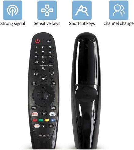 جهاز تحكم عن بعد عالمي AKB75855501 لجهاز التحكم عن بعد السحري لتلفزيون LG الذكي (لا توجد وظيفة صوت ولا وظيفة مؤشر) متوافق مع جميع موديلات تلفزيون LG in Kuwait