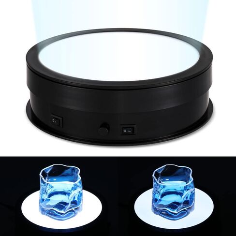 Rotating Display Stand with LED Light, 7.9inch/44lb in Kuwait