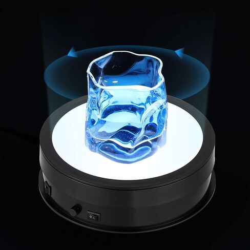 Rotating Display Stand with LED Light, 7.9inch/44lb in Kuwait