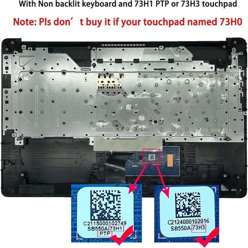 بديل Jxjslp لجهاز الكمبيوتر المحمول HP 17-by 17-CA 17T-by 17Z-CA العلوي للوحة المفاتيح الأمريكية مع مجموعة لوحة اللمس بوظيفة غير PTP L22751-001 L48409-001 Jet Black in Kuwait