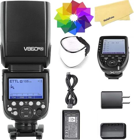 GODOX V860III-N Camera Flash for Nikon Camera Flash Speedlight Speedlite,2.4G HSS 1/8000s w/XPro-N Flash Trigger,480 Full-Power Flashes,2600mAh Battery,0.01-1.5s Recycle Time,10 Levels Modeling Lamp in Saudi Arabia