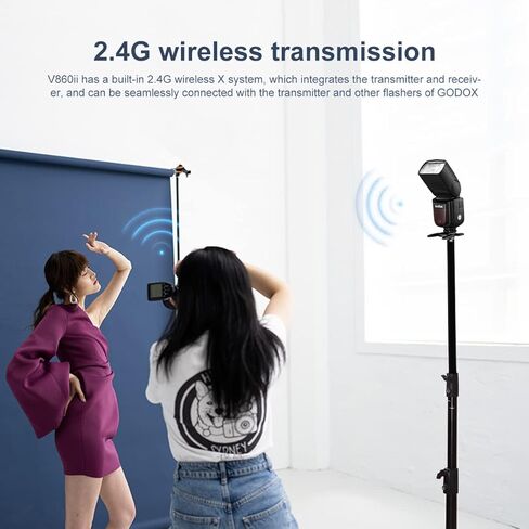 Godox V860II-C E-TTL II 2.4G مزامنة عالية السرعة 1/8000s GN60 بطارية ليثيوم أيون كاميرا فلاش Speedlite متوافق مع كاميرات Canon وجهاز إرسال فلاش لاسلكي Godox XPro-C in Saudi Arabia