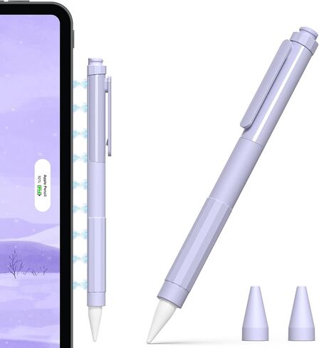 iLzyty Holder Case Compatible with Apple Pencil 2nd Generation, New TPE Material Pencil Cover, Anti-Slip Grip Pencil Holder Sleeve, Magnetic Charging & Double-Tapping Supported in Saudi Arabia