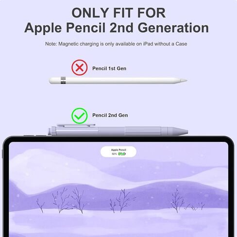 iLzyty Holder Case Compatible with Apple Pencil 2nd Generation, New TPE Material Pencil Cover, Anti-Slip Grip Pencil Holder Sleeve, Magnetic Charging & Double-Tapping Supported in Saudi Arabia