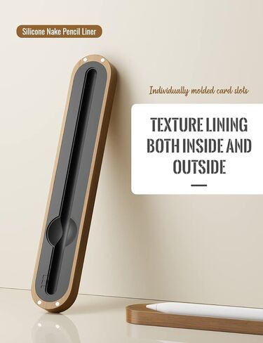 حامل حافظة من خشب الجوز من AFOOYO لأقلام Apple الجيل الأول والثاني، حافظة حمل ممتازة واقية من السيليكون متوافقة مع ملحقات أقلام Apple، وأطراف القلم، والأغطية (قلم رصاص مع حافظة رفيعة) in Kuwait