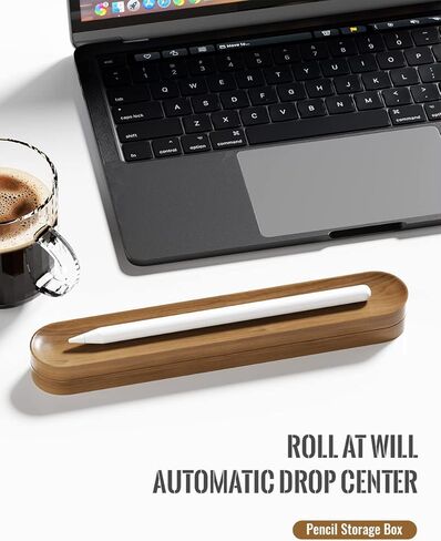 حامل حافظة من خشب الجوز من AFOOYO لأقلام Apple الجيل الأول والثاني، حافظة حمل ممتازة واقية من السيليكون متوافقة مع ملحقات أقلام Apple، وأطراف القلم، والأغطية (قلم رصاص مع حافظة رفيعة) in Kuwait