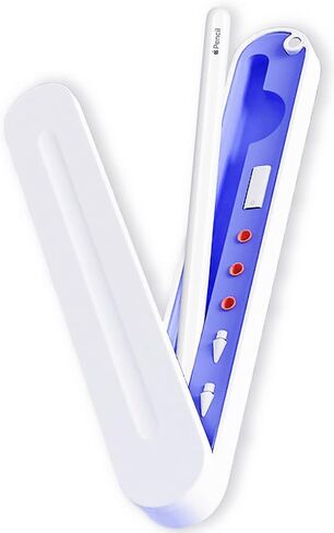 حقيبة حمل لقلم Apple الجيل الثاني والجيل الأول - صندوق تخزين مع غطاء مغناطيسي قابل للدوران لقلم Apple - حافظة واقية لقلم iPad - ملحقات الحامل (أرجواني) in Kuwait