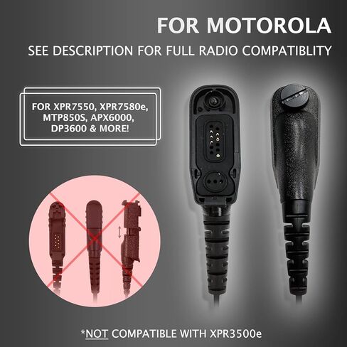 PROMAXPOWER [5 عبوات] سماعة أذن على شكل حرف G مع ميكروفون PTT لأجهزة راديو موتورولا MOTOTRBO XPR6550، XPR7350، XPR7550e، XPR7580e، APX900، APX4000، APX6000، MTP850S in Kuwait