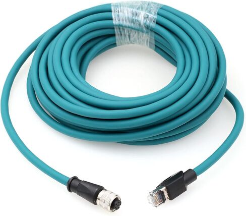كابل إيثرنت HangTon M12 A-Coded 8 Pin أنثى إلى RJ45 Cat-7e سلك تصحيح لمستشعر المحرك الصناعي تطبيق أتمتة شبكة Profibus 10 متر in Kuwait