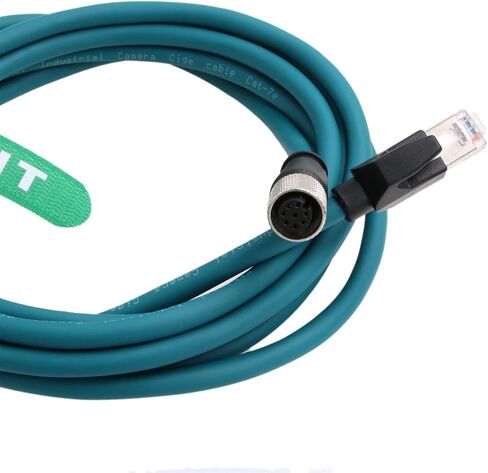 كابل إيثرنت HangTon M12 A-Coded 8 Pin أنثى إلى RJ45 Cat-7e سلك تصحيح لمستشعر المحرك الصناعي تطبيق أتمتة شبكة Profibus 10 متر in Kuwait