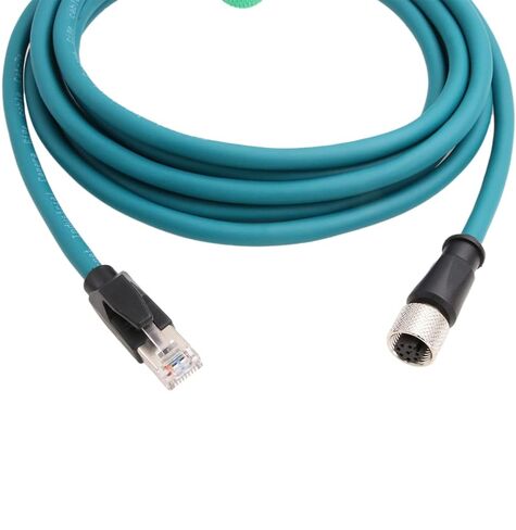 كابل إيثرنت HangTon M12 A-Coded 8 Pin أنثى إلى RJ45 Cat-7e سلك تصحيح لمستشعر المحرك الصناعي تطبيق أتمتة شبكة Profibus 10 متر in Kuwait
