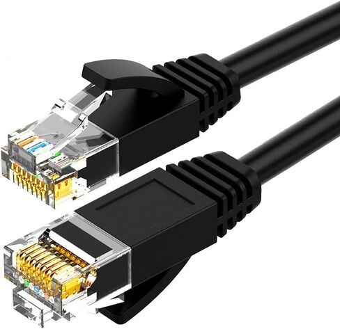 CKK Cat-5 شبكة إيثرنت تصحيح كابل الإنترنت سلك RJ45 عالي السرعة لنظام كاميرات الأمان POE، مفتاح PoE، موجه الإنترنت، الكمبيوتر، نظام كاميرا PoE IP (100FT) in Kuwait