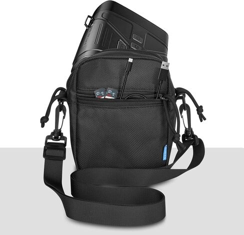 حافظة واقية Xxerciz لنظارات الرؤية الليلية Fvtga، حقيبة سفر من النايلون لمناظير الرؤية الليلية، بطانة ناعمة وحزام كتف، جيب جانبي لبطاقة SD، كابل بيانات، دليل (الجراب فقط) in Kuwait