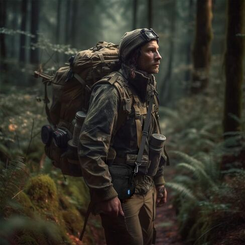 حافظة واقية Xxerciz لنظارات الرؤية الليلية Fvtga، حقيبة سفر من النايلون لمناظير الرؤية الليلية، بطانة ناعمة وحزام كتف، جيب جانبي لبطاقة SD، كابل بيانات، دليل (الجراب فقط) in Kuwait