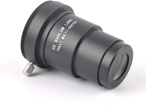 Gosky 1.25 بوصة 2X أسود بالكامل عدسة بارولو المعدنية ومحول الكاميرا لعدسات التلسكوبية - تقبل المرشحات 1.2 بوصة - يمكن استخدامها أيضًا للتصوير الفلكي - مطلي in Kuwait