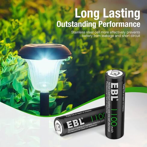 بطاريات EBL الشمسية AA القابلة لإعادة الشحن للأضواء الشمسية، 12 حزمة in Kuwait