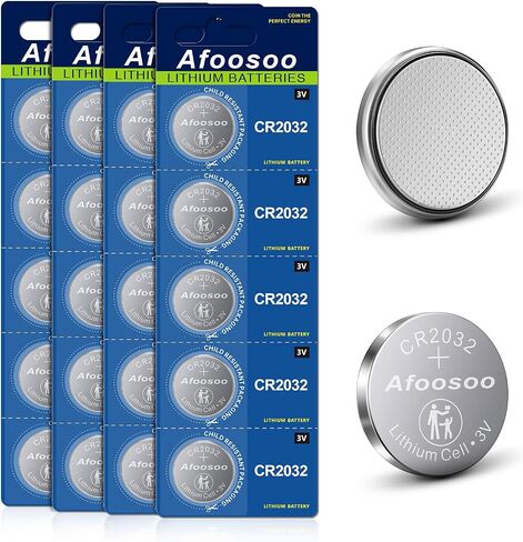 Afoosoo CR2032 Lithium 3V Coin Battery – 5 Pack CR 2032 Batteries for Apple Air Tag Battery Key Fob Garage Door Opener Sensor Home Kitchen Scales Blood Glucose Meter Monitor Airtag Replacement in Saudi Arabia