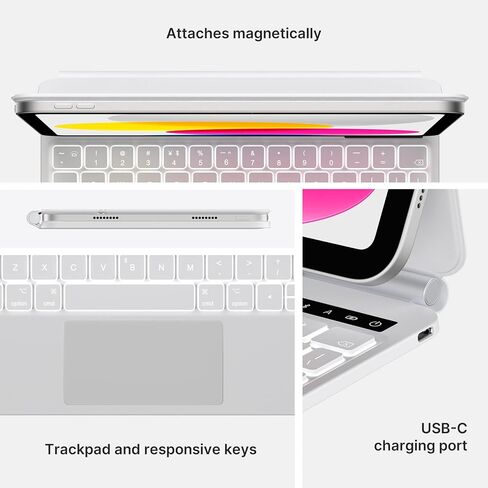 typecase Edge Slim Magnetic Backlit Keyboard Case for iPad 10th Generation (10.9-inch, 2022) - Wireless Cover with Keypad & Multi-Touch Trackpad Compatible with Apple iPad 10 Gen 10.9 in Kuwait