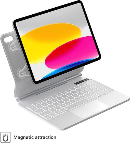 typecase Edge Slim Magnetic Backlit Keyboard Case for iPad 10th Generation (10.9-inch, 2022) - Wireless Cover with Keypad & Multi-Touch Trackpad Compatible with Apple iPad 10 Gen 10.9 in Kuwait